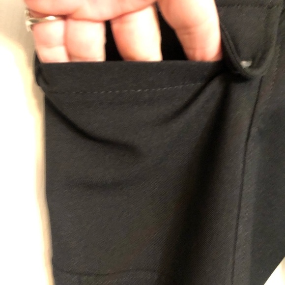 ABSOLU PARIS Size 12 Black wide leg Pants made in France size 44 dressy - Picture 5 of 8